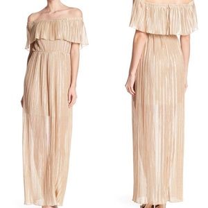 Off-Shoulder Gold/Champagne Dress